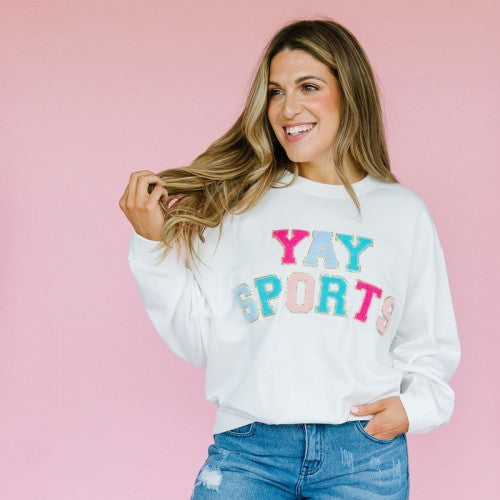 BF "Yay Sports" Graphic Sweatshirt