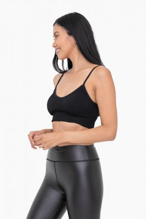"Casually Yours" Seamless Ribbed Sports Bra