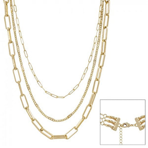 "Liana" Gold Three Layered Necklace